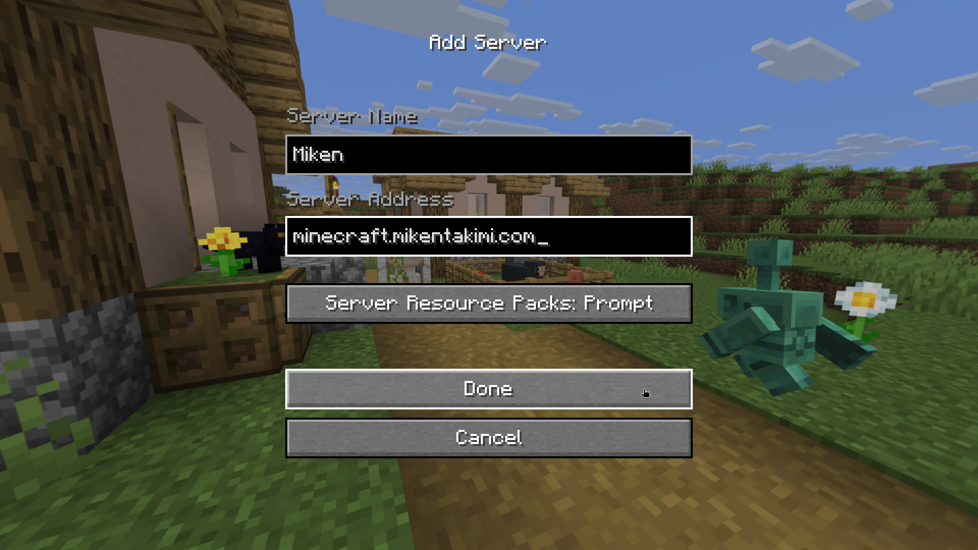 sunucu bilgileri tanımlayın